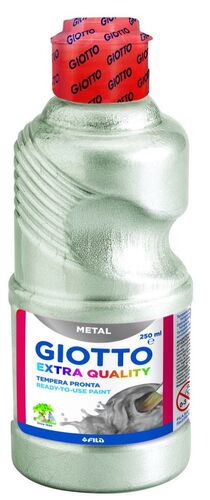 GIOTTO TÉMPERA 250ML. METAL PLATA