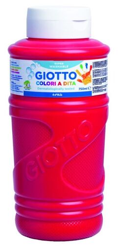 GIOTTO PINTURA DEDOS 750ML. ROJO