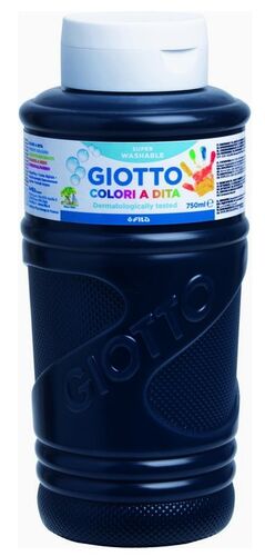 GIOTTO PINTURA DEDOS 750ML. NEGRO