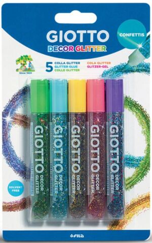 GIOTTO CONFETTIS GLITTER 5 COLORES