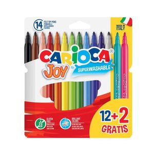 CARIOCA JOY ROTULADORES 12 COLORES + 2 GRATIS