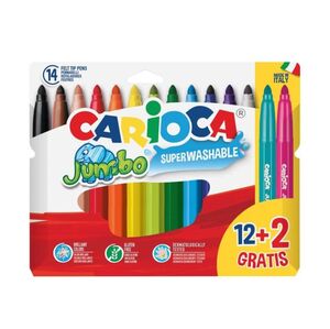 CARIOCA JUMBO ROTULADORES 12 COLORES + 2 GRATIS