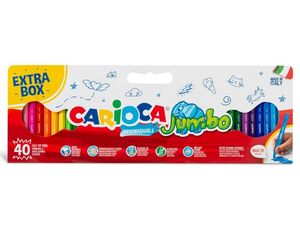 CARIOCA JUMBO ROTULADOR 40 COLORES SURTIDOS