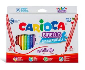 CARIOCA ROTULADORES 24 COLORES BIRELLO DOBLE PUNTA