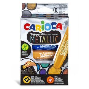 CARIOCA TÉMPERA SÓLIDA 6 COLORES METALLIC TEMPERELLO