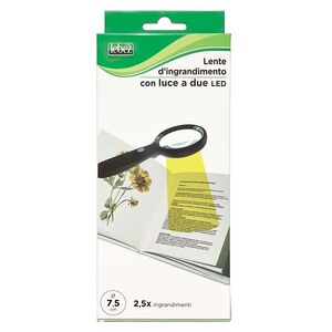 LEBEZ LUPA 7,5CM. AUMENTO X2,5 LUZ LED