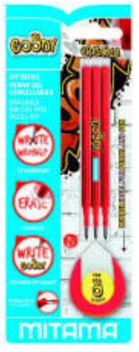 MITAMA RECAMBIO BORRABLE GOODY GEL ROJO 3 UNDS. + GOMA GRATIS