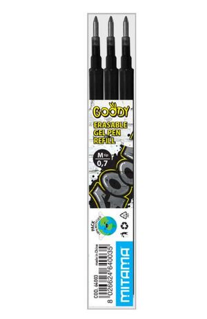 MITAMA RECAMBIO BORRABLE GOODY GEL NEGRO 3 UNIDADES