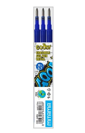 MITAMA RECAMBIO BORRABLE GOODY GEL AZUL 3 UNIDADES