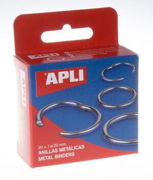 APLI ANILLAS DE METAL 20MM. 20 UNDS.