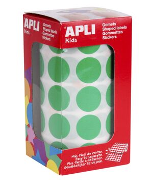APLI ROLLO GOMETS REDONDOS 20MM. VERDE