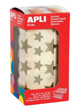 APLI ROLLO GOMETS ESTRELLA ADHESIVA ORO