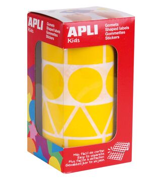 APLI DE GOMETS GEOMÉTRICOS SURTIDOS XL AMARILLOS
