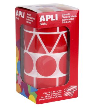 APLI DE GOMETS GEOMÉTRICOS SURTIDOS XL ROJO