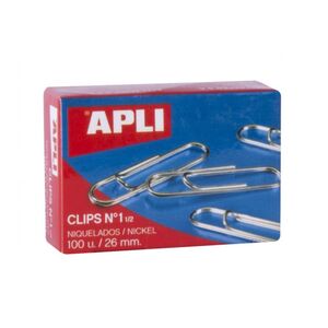 APLI CLIPS NIQUELADOS Nº 1 26MM.