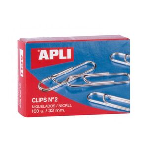 APLI CLIPS NIQUELADOS Nº 2 32MM.