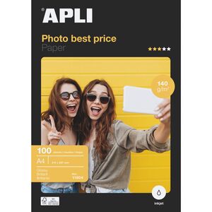 APLI PAPEL FOTOGRÁFICO 140GRS. GLOSSY 100 HOJAS