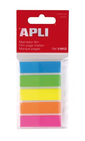 APLI ÍNDICE ADHESICO FILM 45 X 12MM. FLÚOR 5 COLORES