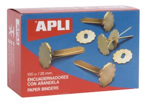 APLI ENCUADERNADOR CON ARANDELA 25MM. 100 UNDS.