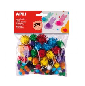 APLI POMPONES BRILLANTES SURTIDOS 78 UNDS.