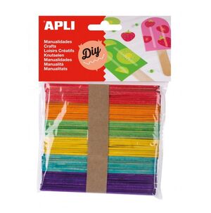 APLI PALO POLO MADERA COLORES 50 UNDS.