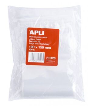 APLI BOLSAS AUTO CIERRE 100 X 150MM. 100 UNDS.