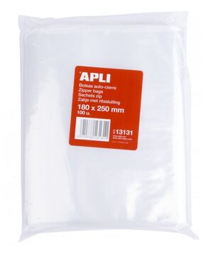 APLI BOLSAS AUTO CIERRE 180 X 250MM. 100 UNDS.