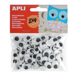 APLI OJOS OVALADOS ADHESIVOS SURTIDOS 100 UNDS.