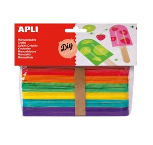 APLI PALO POLO JUMBO MADERA COLORES 40 UNDS.