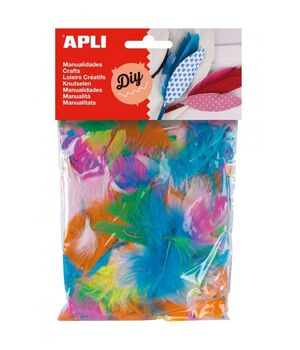 APLI PLUMAS COLLAGE COLORES SURTIDOS 14GRS.