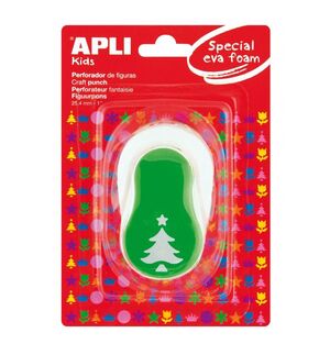 APLI PERFORADORA GOMA EVA ÁRBOL NAVIDAD 25,4MM.