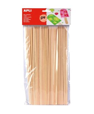 APLI PALO MADERA PINCHO NATURAL 50 UNDS.