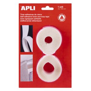 APLI VELCRO ADHESIVO BLANCO 1M.
