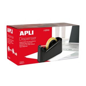 APLI PORTARROLLO CINTA ADHESIVA 33/66M. NEGRO