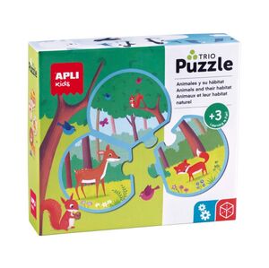 APLI PUZZLE TRÍO ANIMALES Y SU HÁBITAT