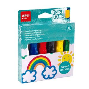 APLI TÉMPERA EN TUBO CON PINCEL 6 COLORES