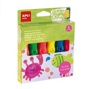 APLI TÉMPERA EN TUBO CON PINCEL 6 COLORES NEON