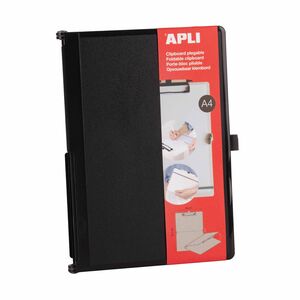 APLI PORTAPAPELES PLEGABLE A4 NEGRO