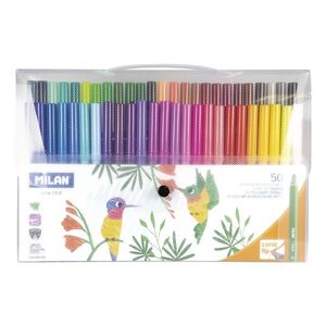 MILAN ROTULADORES 50 COLORES MALETÍN FLEXIBLE