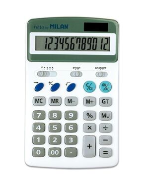 MILAN CALCULADORA DE SOBREMESA 12 DÍGITOS BLANCA