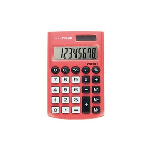 MILAN CALCULADORA POCKET 8 DÍGITOS ROJA CON FUNDA