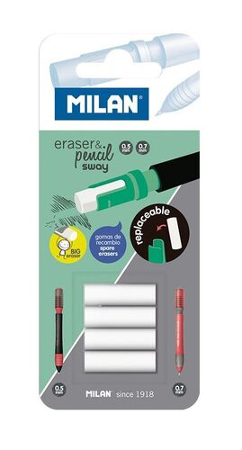 MILAN RECAMBIO GOMAS ERASER & PENCIL SWAY