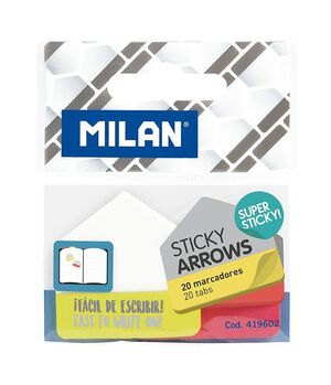 MILAN MARCADOR FLECHA 2 COLORES 20 HOJAS