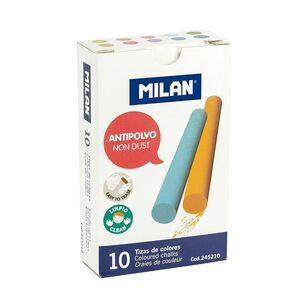 MILAN TIZA ANTIPOLVO COLOR 10 UNDS.