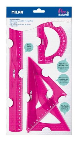 MILAN JUEGO DE REGLAS FLEX & RESISTANT ROSA ACID