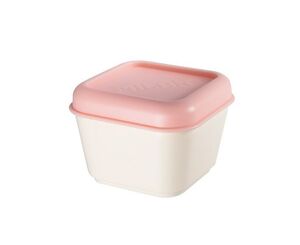 MILAN RECIPIENTE 0,33L. CUADRADO TAPA ROSA