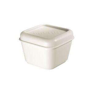 MILAN RECIPIENTE 0,33L. CUADRADO TAPA BLANCO CRUDO