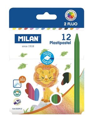 MILAN CERAS 12 COLORES PLASTIPASTEL