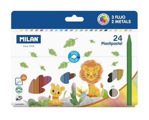 MILAN CERAS 24 COLORES PLASTIPASTEL