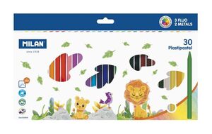 MILAN CERAS 30 COLORES PLASTIPASTEL 